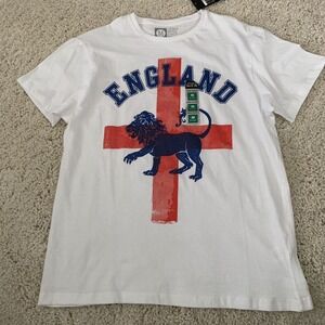 NEW Cedar Wood State Tee Mens Medium England T-Shirt White Graphic 100% Cotton